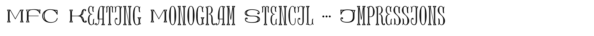 MFC Keating Monogram Stencil 250 Impressions image